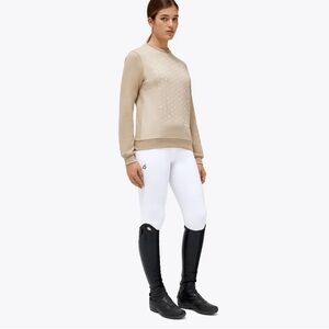 Cavalleria Toscana Women's CT Dash Cotton Piqué Crew Neck size XL